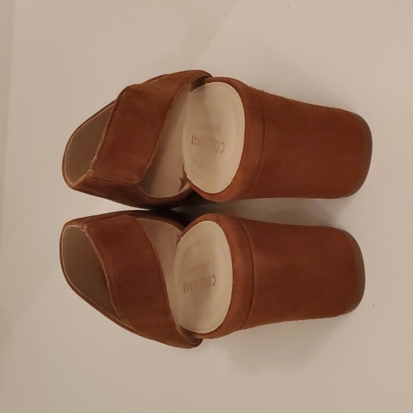 NWOB 10 Congac Suede Cole Haan Heels - Picture 3 of 5